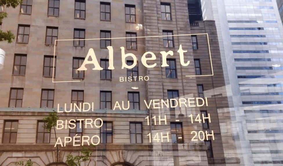 Albert Bistro Restaurant Montréal centre ville