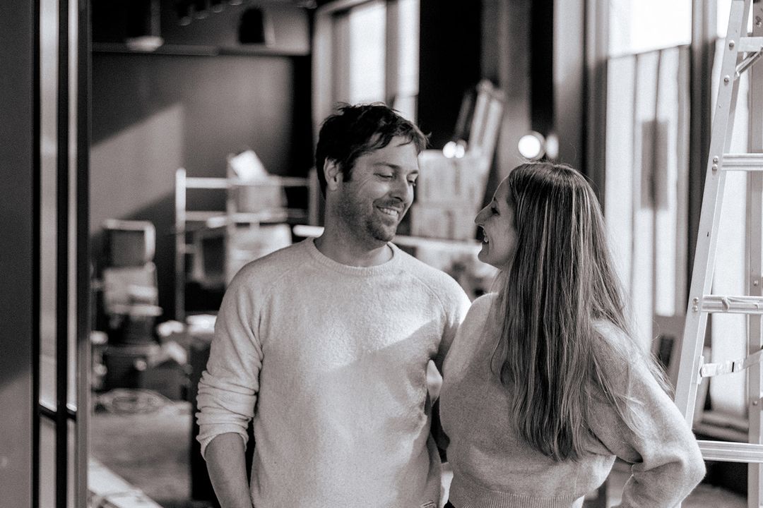 Marc-André Jetté et Mila Mila Rishkova dans le chantier d'Annette bar à vin