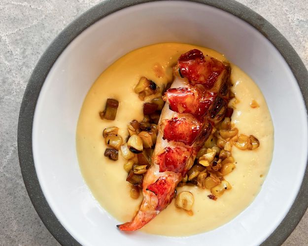 hHomard, mousse de maïs et maïs grillé de Gabriel Molleur Langevin du Champlain