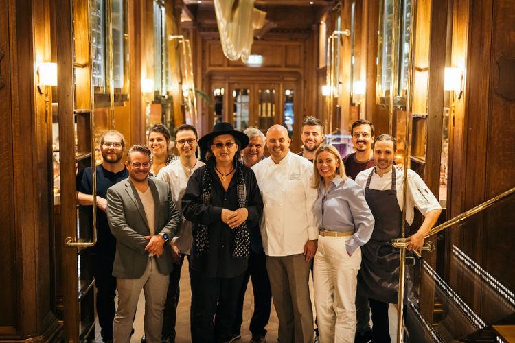 Marc Veyrat avec les chefs au Champlain