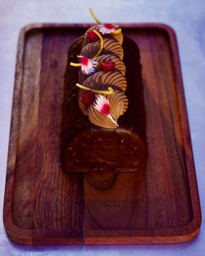 Aube bûche de noël