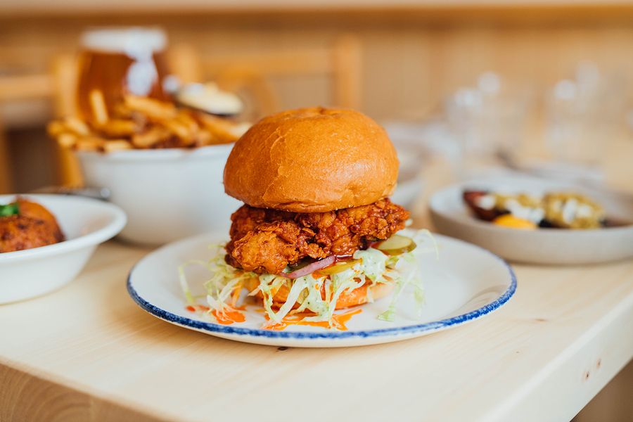 fried chicken burgers